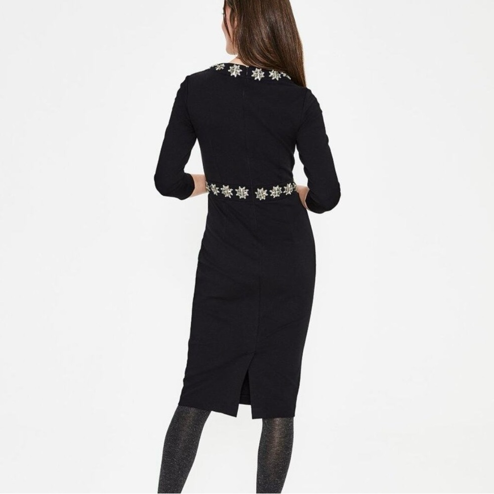 BODEN Matilda Crystal Embellished Black Dress- 6P - Picture 3 of 16